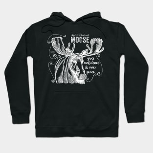 spirit animal - moose - white Hoodie